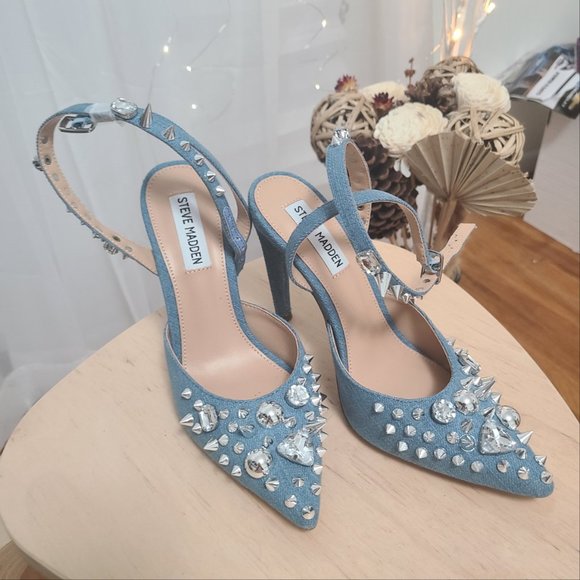 Steve Madden Denim Heels - Picture 1 of 7